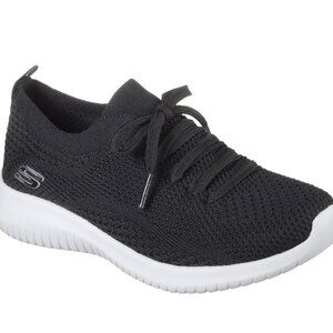 NEW! Skechers Women's Slipon Sneakers Skech-Knit Memory Foam Black
